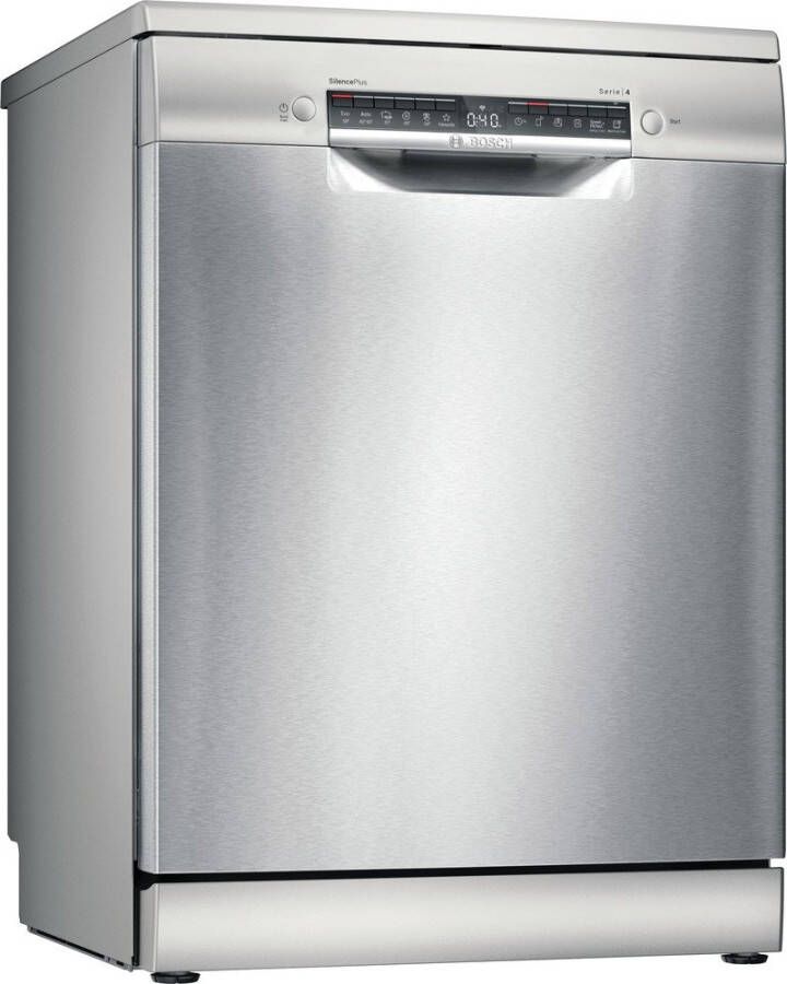 Bosch SMS4EMI06E- Serie 4 Vrijstaande vaatwasser 60 cm RVS Energielabel B Home Connect