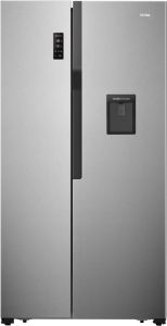 Etna AKV378W Amerikaanse koelkast Zilver