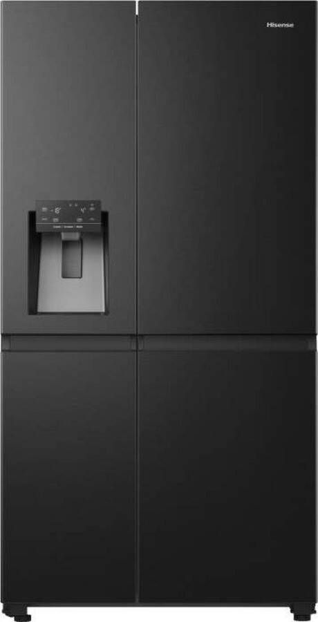 Hisense RS818N4IFD- Amerikaanse koelkast Energielabel D Vaste Wateraansluiting Water- & ijsdispenser Metal Cooling No Frost RVS Multi-Air Flow Fast Freeze 35dB (A) Inverter Compressor 632 Liter