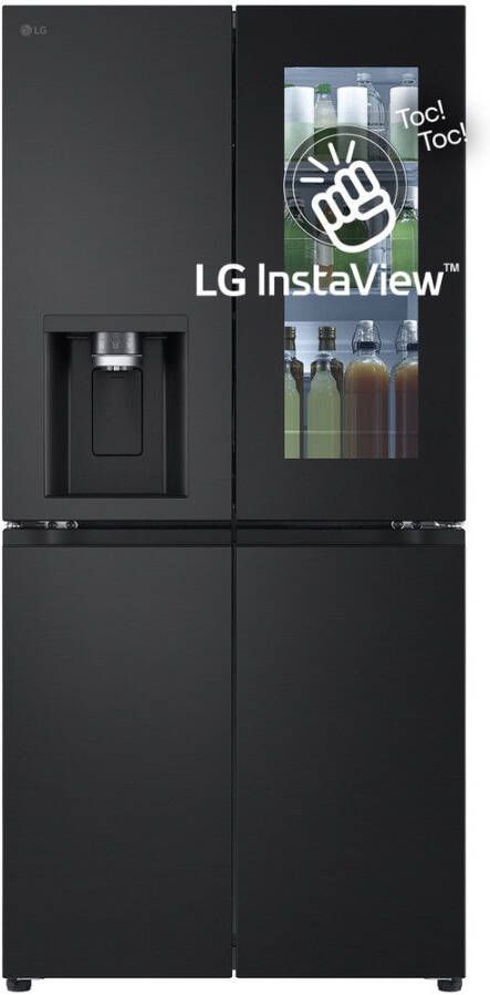 LG InstaView GMG860EPBE amerikaanse koelkast Vrijstaand 508 l E Zwart