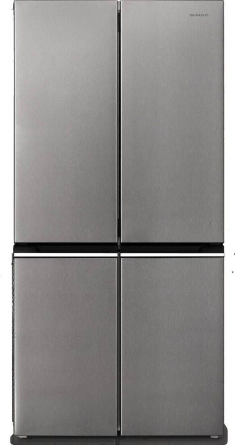 Sharp SJNFA15IMXPDEU- Amerikaanse Koelkast 4 deurs energie label D Advanced No Frost zilver