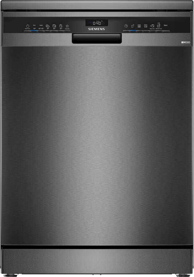 Siemens SN23EC22AE iQ300 Vrijstaande vaatwasser 60 cm Energielabel A Home Connect Geborsteld zwart staal anti-fingerprint