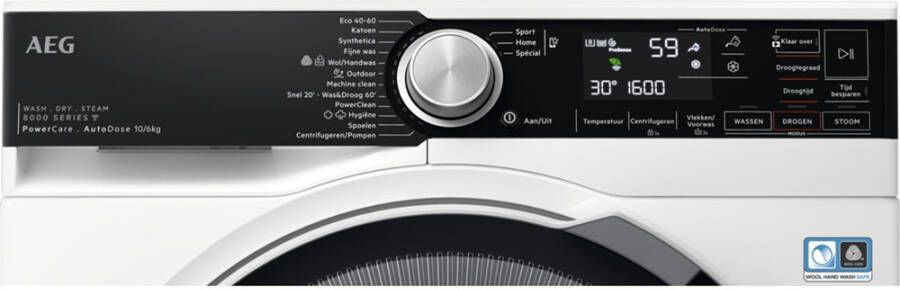 AEG LWR8716AD6 8000 serie PowerCare Wasmachine AutoDose 10 6 kg - Foto 2