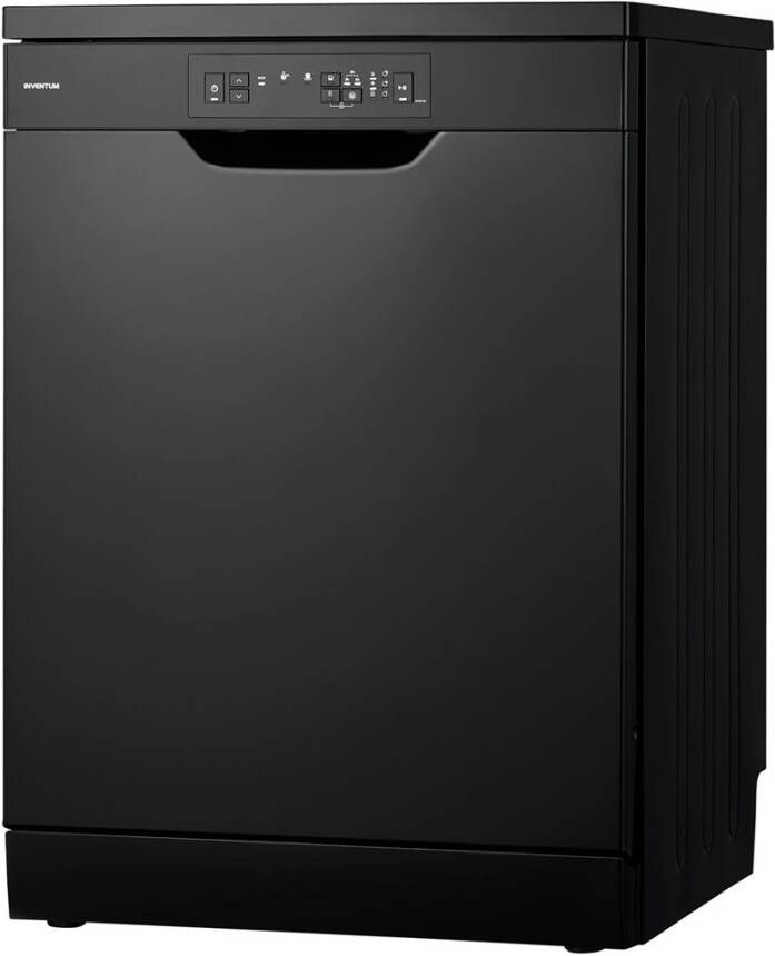 Inventum VVW6008AB vaatwasser 12 couverts Bestekmand 5 programma s Deur opent automatisch Startuitstel Energielabel D Vrijstaand Zwart