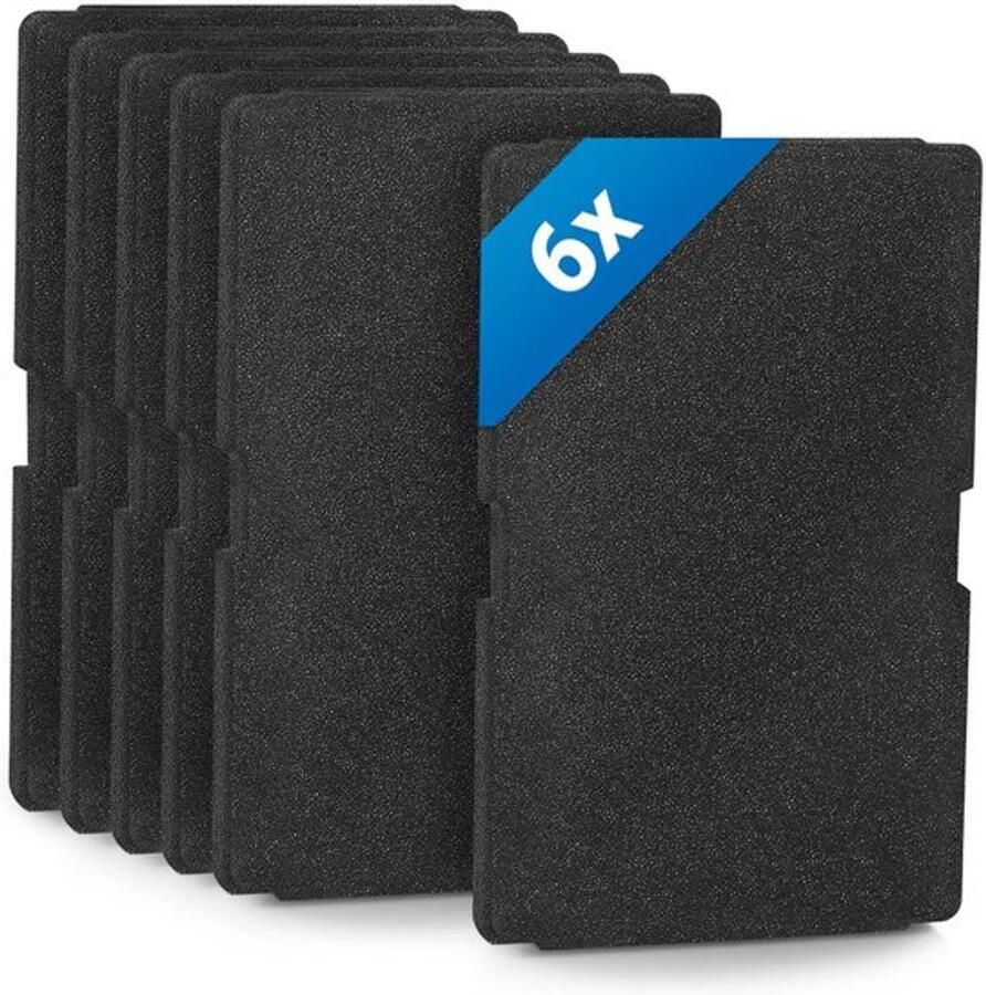 6x droger filter vervanging voor 2964840100 Warmtewisselaarfilter 240 x 155 x 11 mm schuimfilter Sponsfilter voor wasdroger warmtepompdroger