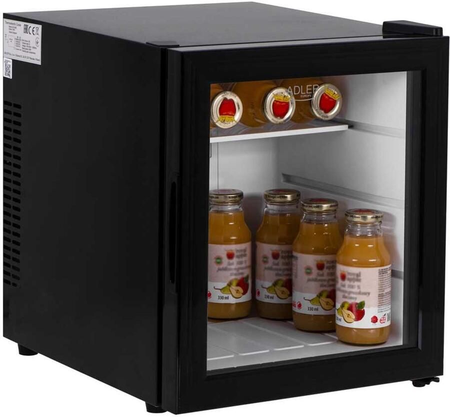 Adler AD8088 Serie Thermo-elektrische Koeler Zwart Glazen Deur LED-Verlichting