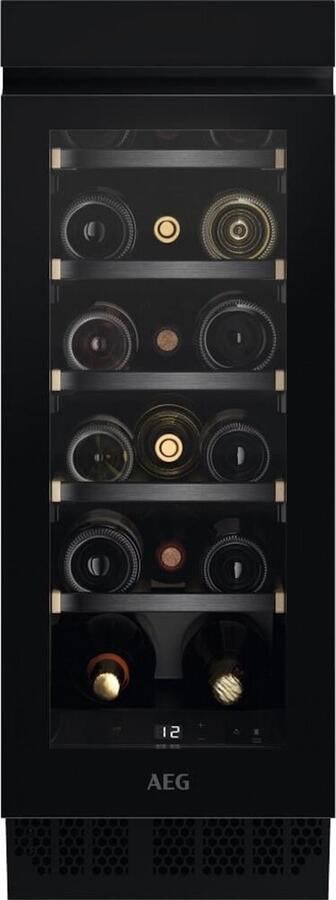 AEG AWUS018B7B Inbouw wijnkoelkast wijnkoeler Zwart 18 fles(sen)
