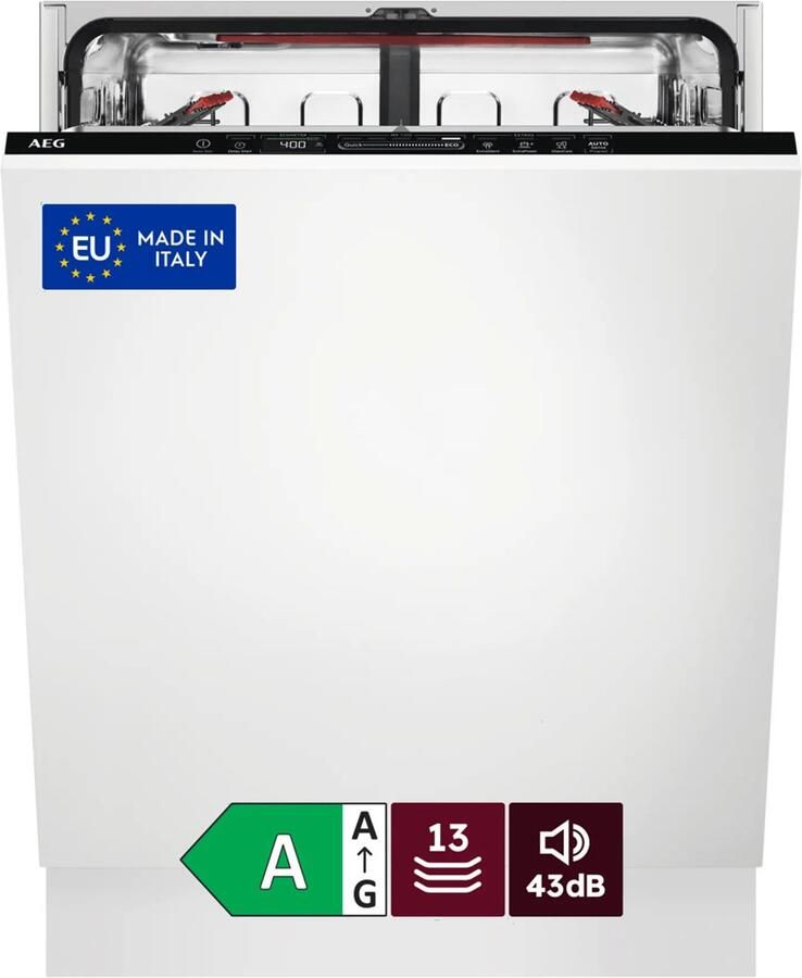 AEG FSE76607P EcoLine 7000 serie Inbouwvaatwasser GlassCare QuickLift 13 couverts Energielabel A