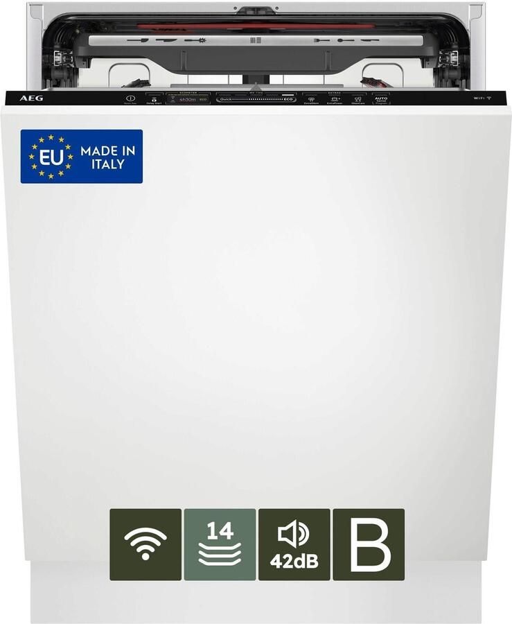 AEG FSK75778P EcoLine Volledig ingebouwd Volledige grootte (60 cm) Zwart Touch Koud Heet 14 couverts - Foto 2