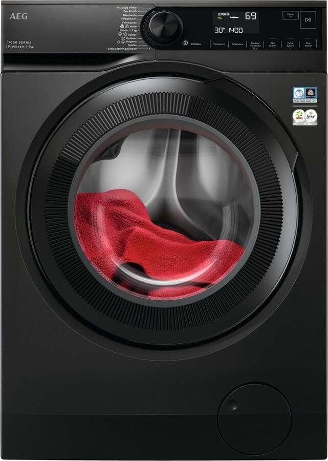 AEG Series 7000 LR7FS75490 wasmachine Voorbelading 9 kg 1400 RPM Antraciet