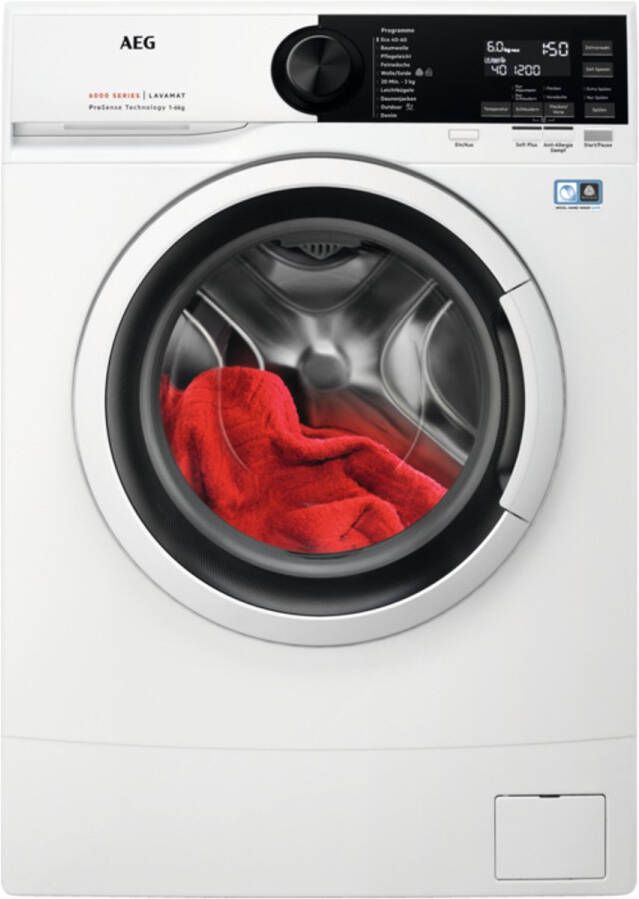 AEG Series 6000 LSR6F70268 wasmachine Voorbelading 6 kg 1200 RPM Wit