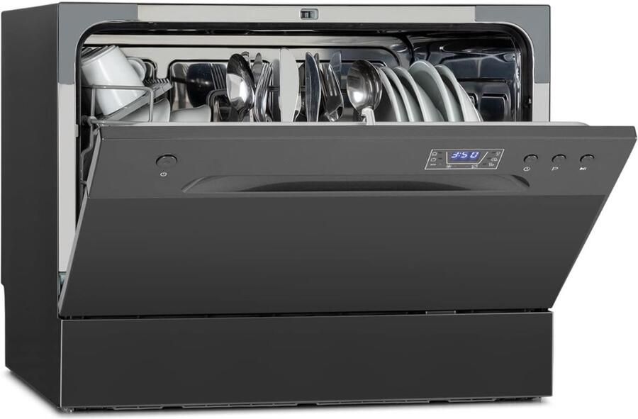 AMA Mini Vaatwasser Tafelvaatwasser 6.5 Liter Inhoud 49.5x55x43.5cm