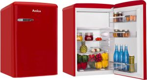 Amica AR1112R Retro Tafelmodel Koelkast Rood