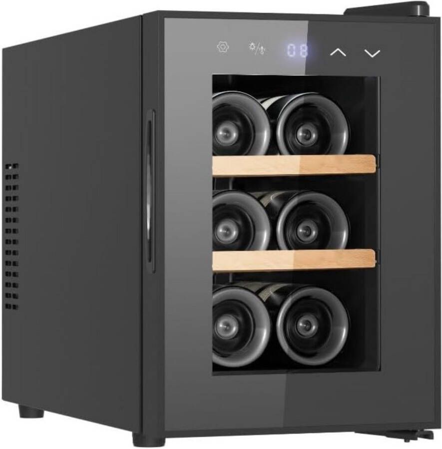 ApexArte Wijnkoelkast Wijnklimaatkast Wijnkoeler Flessenkoelkast Zwart