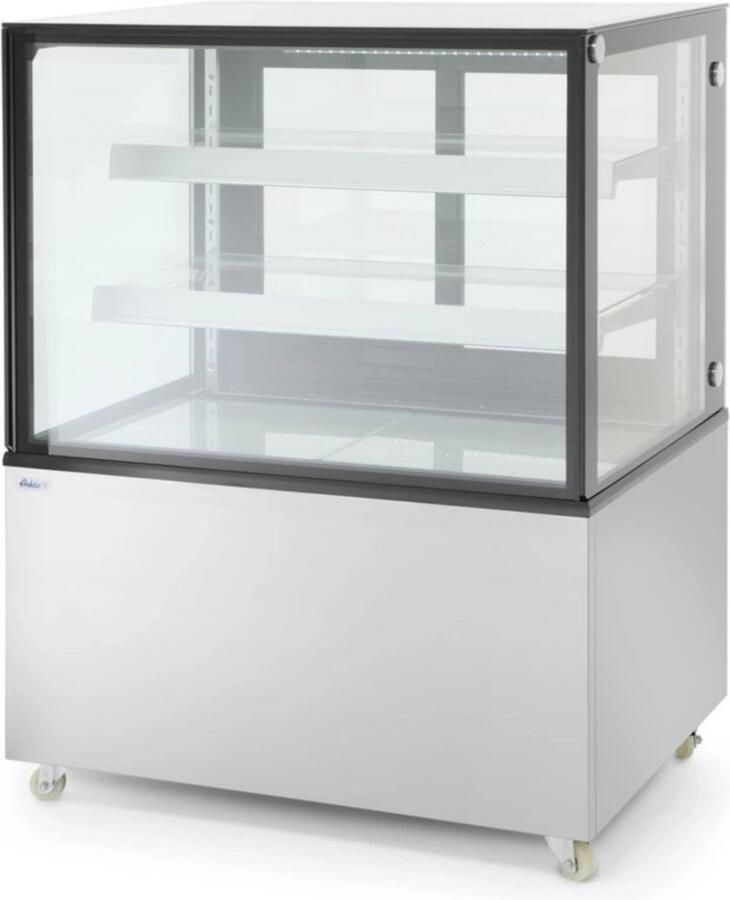 Arktic Koelvitrine 300L RVS Zwart 0°C +6°C Geforceerd 3 Niveaus Wielen 915x675x1210mm - Foto 2
