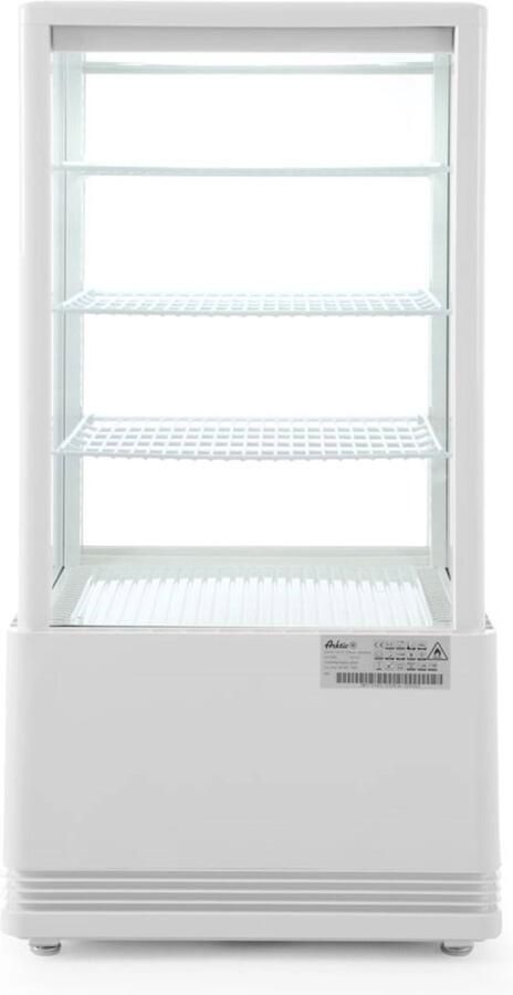 Arktic Koelvitrine Tafelmodel Professionele Buffetvitrine Horeca Koelkast Glazen Deur 68 Liter Wit