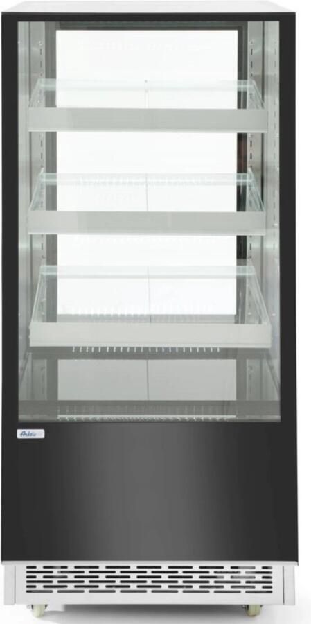Arktic Koelvitrine 300L-144cm(h) 3 Schuine Schappen Wielen 233306 Horeca & Professioneel