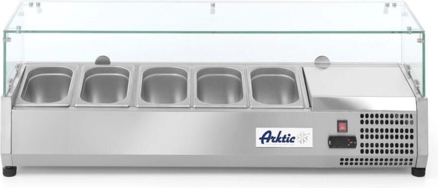 Arktic Opzetkoelvitrine 5x 1 4 GN Horeca Koelvitrine 120 5x33 5x(H)43cm