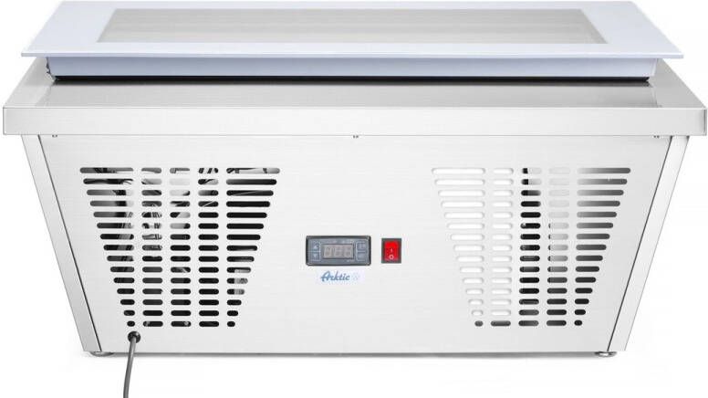 Arktic Displayvriezer – roestvast staal – gehard glas – digitaal display – 867x735x373 mm