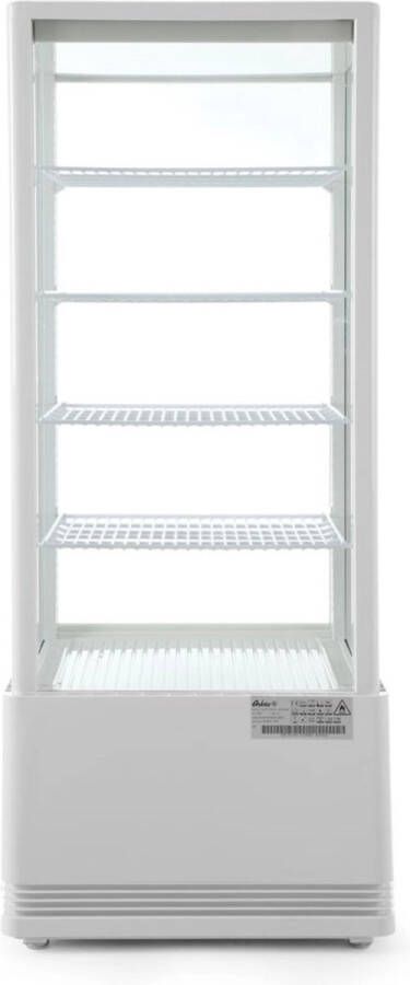Arktic Koelvitrine Tafelmodel Professionele Buffetvitrine Horeca Koelkast Glazen Deur 98 Liter Wit