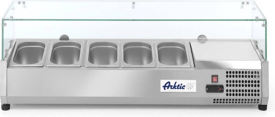 Arktic Opzetkoelvitrine 5x 1 4 GN Horeca Koelvitrine 120 5x33 5x(H)43cm