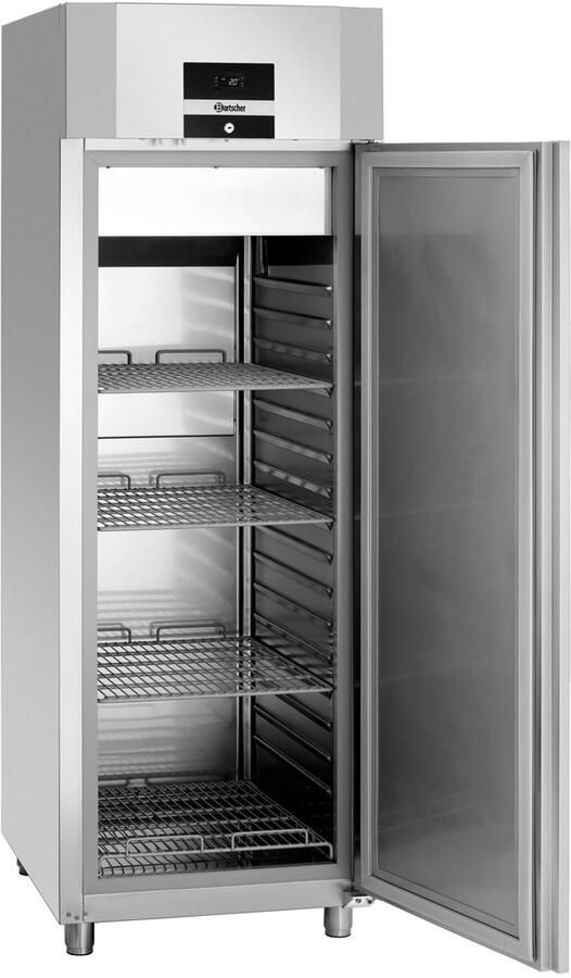 Bartscher Koelkast 700L 2 1 GN RVS -2°C +8°C Geforceerd Deuralarm 705x895x2090mm Horeca Koelkast