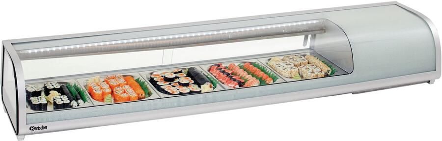 Bartscher Sushivitrine SushiBar GL2-1800 5 x 1 2 GN 230V 1800x425x295mm