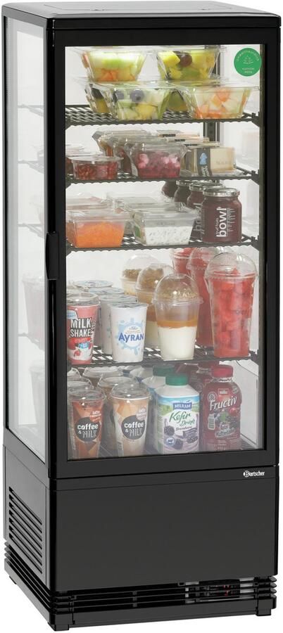 Bartscher Mini-koelvitrine 98L-SW 98 L Horeca koelkast