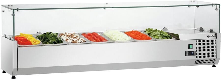 Bartscher Opzetkoelvitrine GL4-1501 7x 1 4 GN 1500x335x459mm
