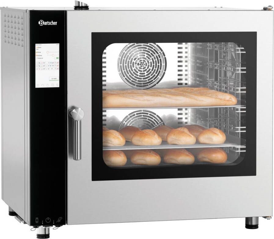 Bartscher Combisteamer Silversteam2 7110D 7 Niveaus 50°C 300°C 400V Touchscreen 905x840x860mm