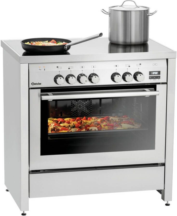 Bartscher Keramisch fornuis 5K-EBMF Elektrische Oven 400V 897x660x890mm Horeca Oven Horeca Fornuis
