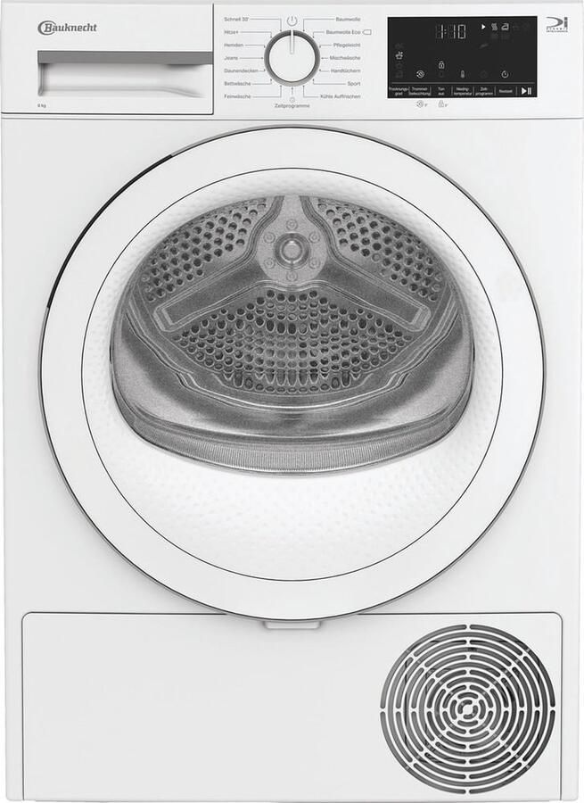 Bauknecht BT 84D WWS Warmtepompdroger 8 kg Taal display Duits