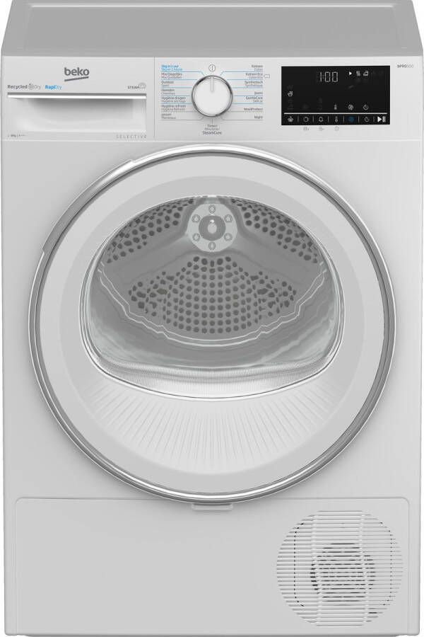Beko 8 kg Hybrid 2.0 C 63 dBA DC LED 96 kWh 100 OptiSense 84.6x59.8x60.5 cm Wit