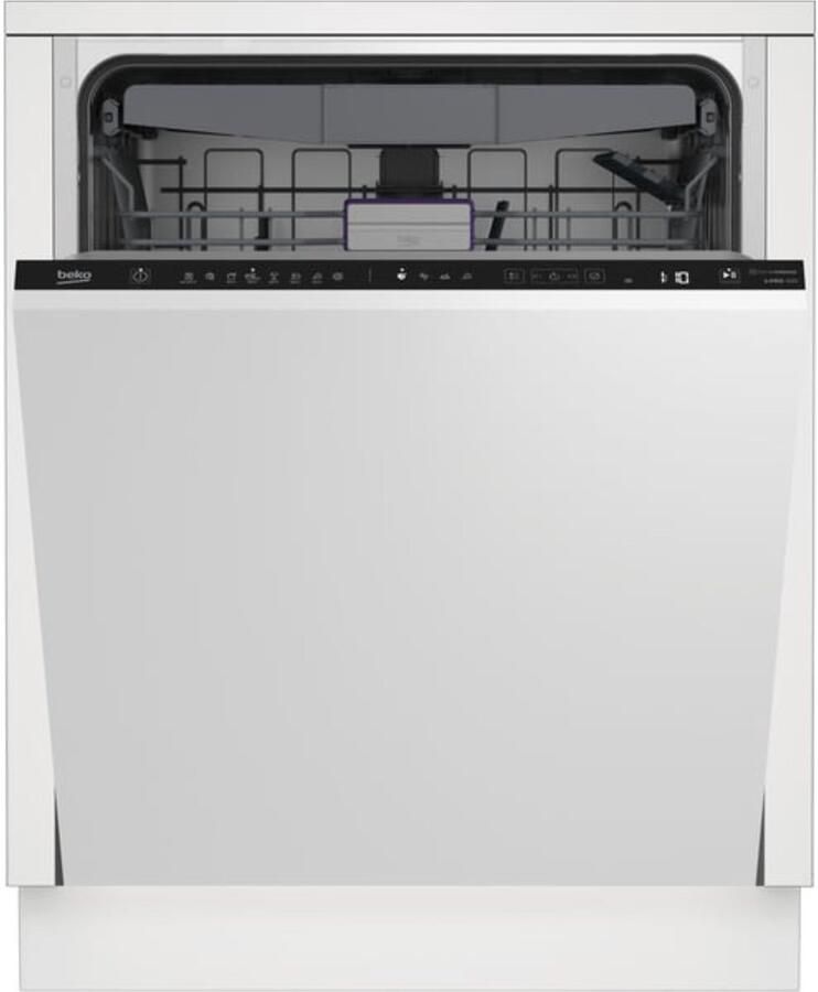 Beko BDIN36450 Inbouwvaatwasser 14 couverts B label 44 dB Bestekmand Volledig geïntegreerd RVS Stil 10 9 liter water per cyclus