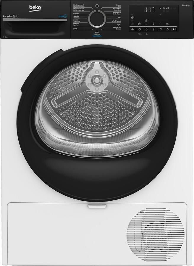 Beko BM3T3824B Wasdroger Warmtepompdroger 8 kg Energielabel B