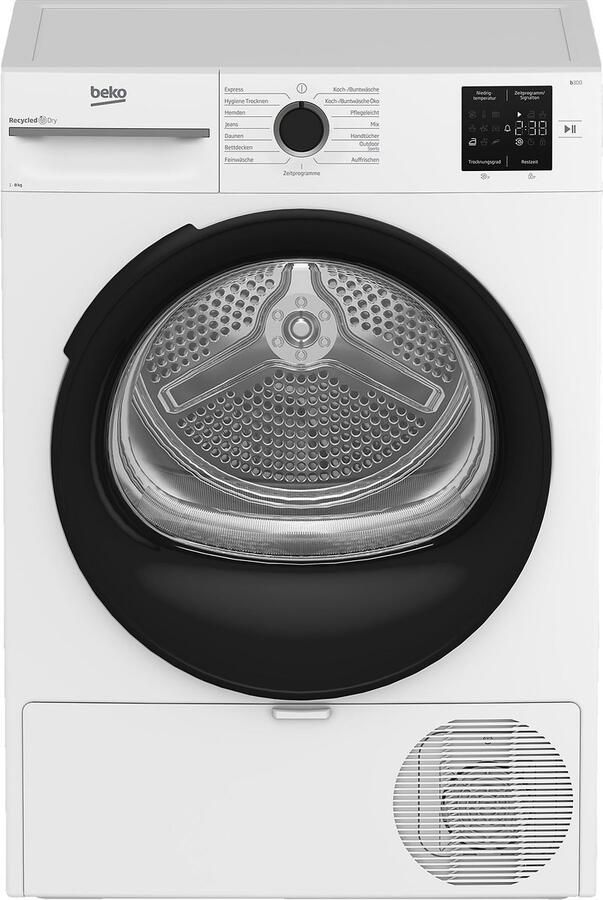 Beko BMS3T382CW Warmtepompdroger 8 kg C Taaldisplay Duits