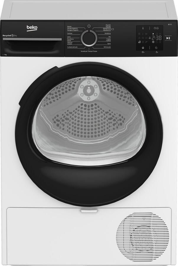 Beko BM3T37230W wasdroger Vrijstaand Voorlader 7 kg Wit
