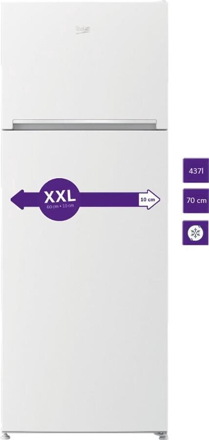 Beko RDSE465K40WN koel-vriescombinatie Vrijstaand 437 l E Wit