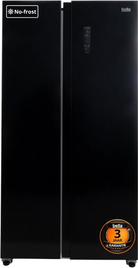 Bella BSBS-455.1WBE Amerikaanse koelkast Waterdispenser Display No Frost 439 Liter Zwart - Foto 3