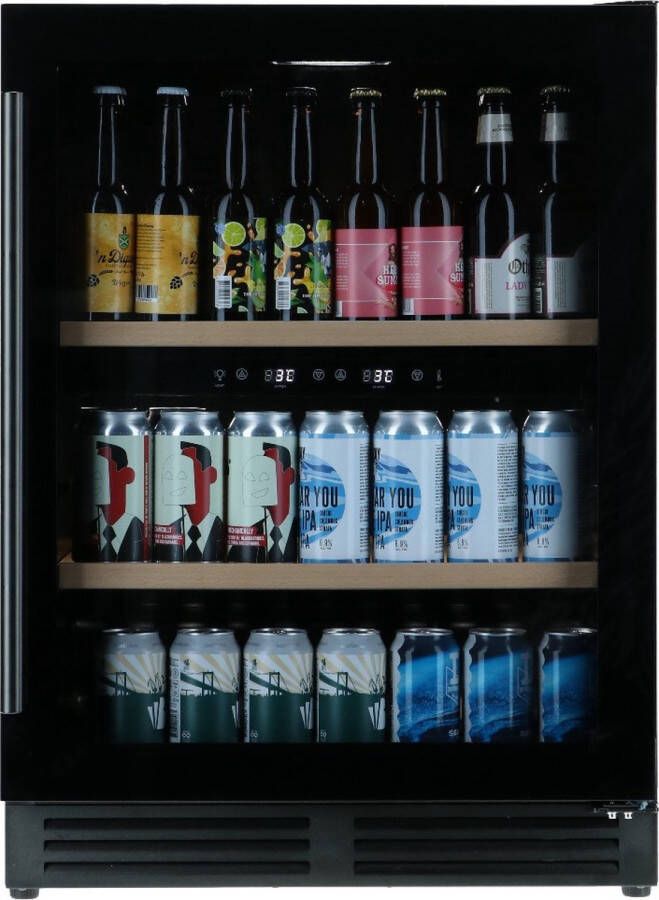 Bierkoelkast.nl Bierkoelkast Brussel vol glazen deur 126 flessen Koelkast horeca Bier koelkast voor Thuis Flessenkoelkast- Drank koelkast Bierkast