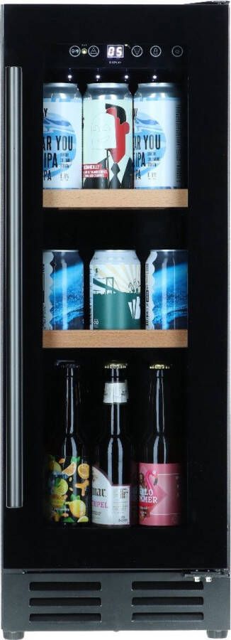 Bierkoelkast.nl Bierkoelkast Melbourne vol glazen deur 48 flessen Koelkast horeca Bier koelkast voor Thuis Flessenkoelkast- Drank koelkast Bierkast