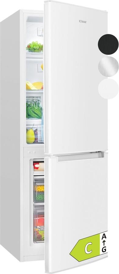 Bomann KG 7359 – Koel- vriescombinatie – 173 Liter – 143 cm hoog – Wit Energiezuinig klasse C