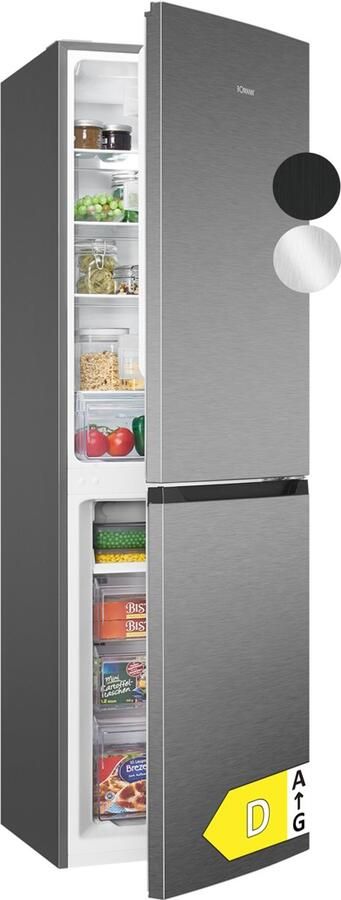 Bomann KG 7360 – No-Frost Koel- vriescombinatie – 247 Liter – 181 cm hoog – Energieklasse D – Inox Look