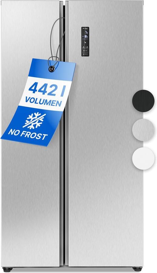 Bomann SBS 7344 Amerikaanse Koelkast Side-by-Side 442 Liter Total No Frost Inox Look