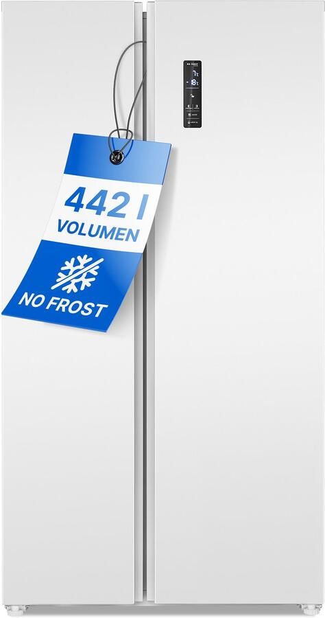 Bomann SBS 7344 Amerikaanse Koelkast Side-by-Side 442 Liter Total No Frost Wit