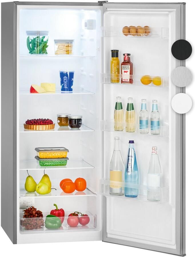 Bomann VS 7363 – Kastmodel Koelkast zonder vriesvak – 143 cm hoog 242 Liter – Energieklasse D – Stil (39dB) Inox look
