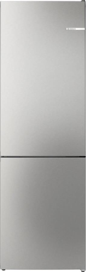 Bosch KGN362LAF Serie 4 -Koel-vriescombinatie Metaal look Energielabel A Total No Frost: nooit meer je vriezer ontdooien en geen condens in je koelkast Led verlichting Perfect Fit: zet je koelkast strak tegen de wand of in een nis
