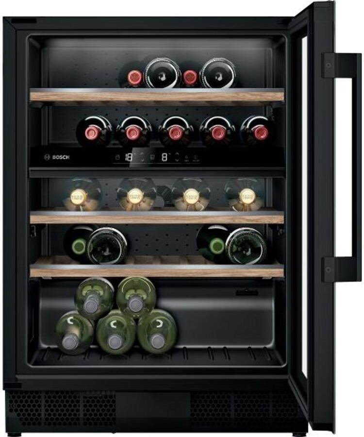 Bosch KUW21AHG0-1 Serie 6 wijnkoeler Ingebouwd Zwart + 3 Jaar Gratis Extra Garantie