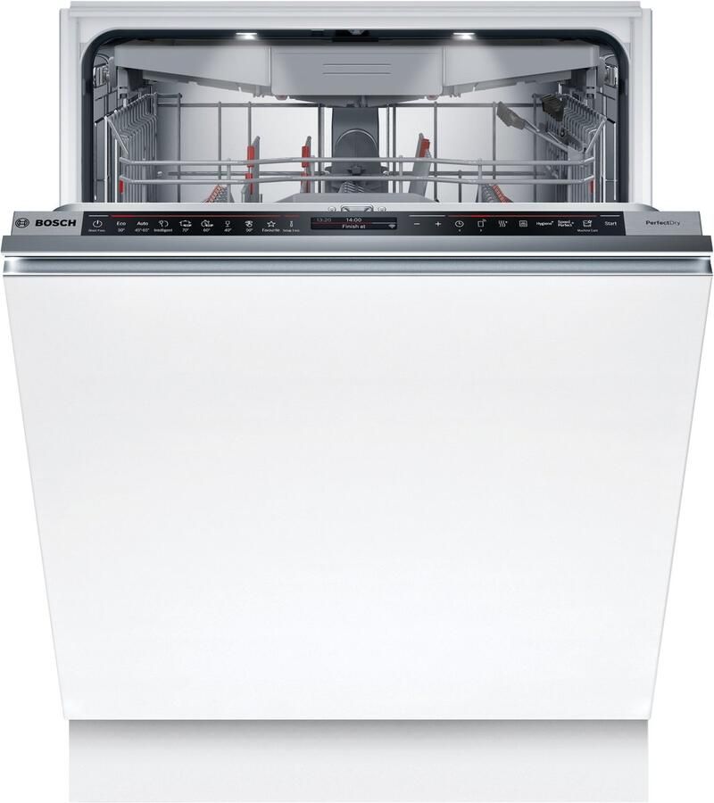 Bosch SBD8TCX04E Series 8 Inbouwvaatwasser 60 cm Extra hoog Energielabel A PerfectDry met zeolith: perfecte droogresultaten met een laag energieverbruik Home Connect