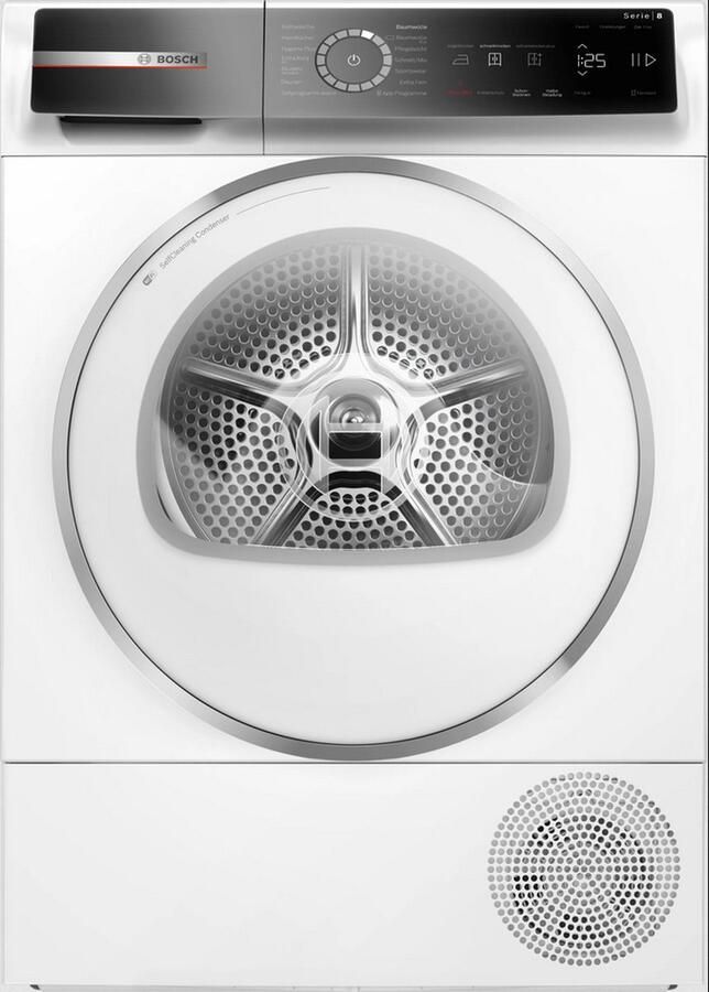 Bosch Serie 8 WQB235B4EP Vrijstaand Voorbelading Warmtepomp Wit Draaiknop Touch Rechts